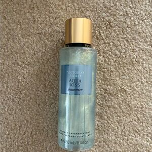 Victoria's Secret Aqua Kiss Shimmer Mist with Gold Cap